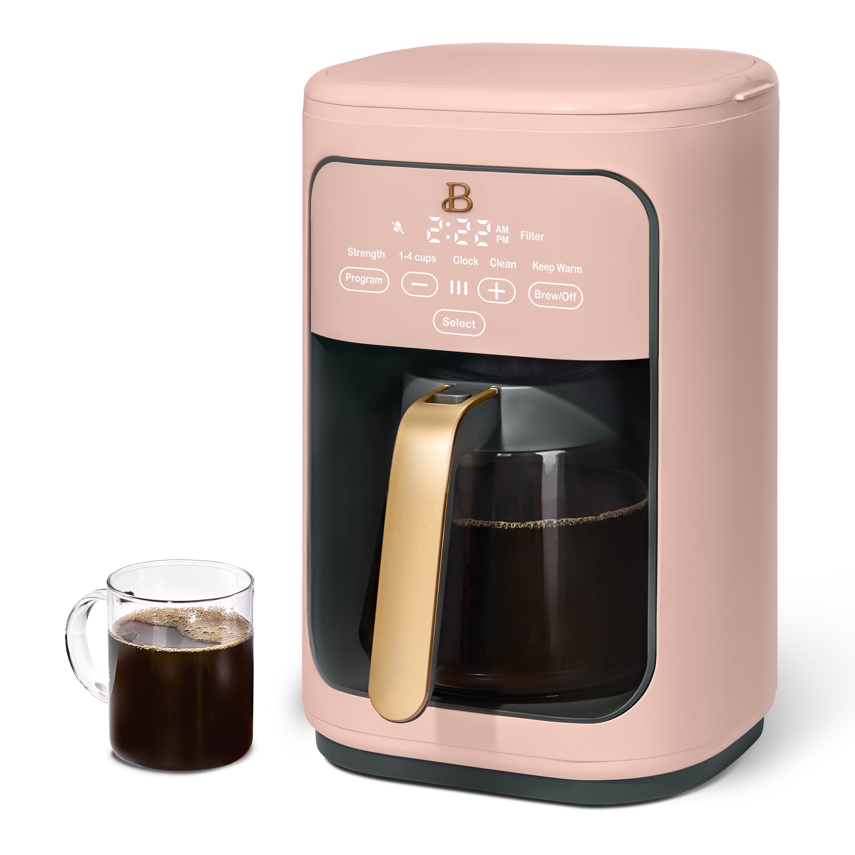 Beautiful 14-Cup Programmable Drip Coffee Maker with Touch-Activated Display, Ro