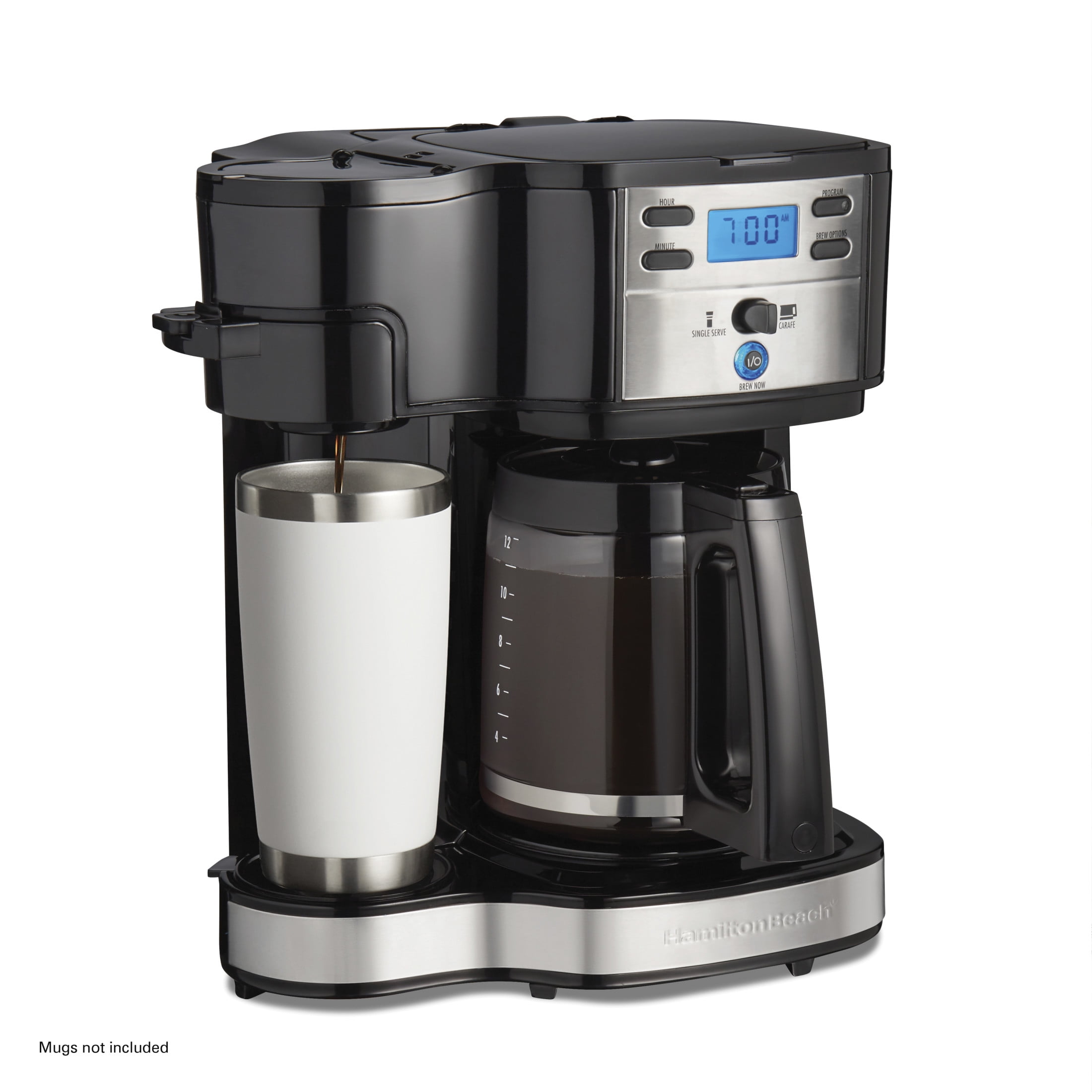 HOT 2-Way Programmable Coffee Maker, Single Serve Coffee Maker & 12-C