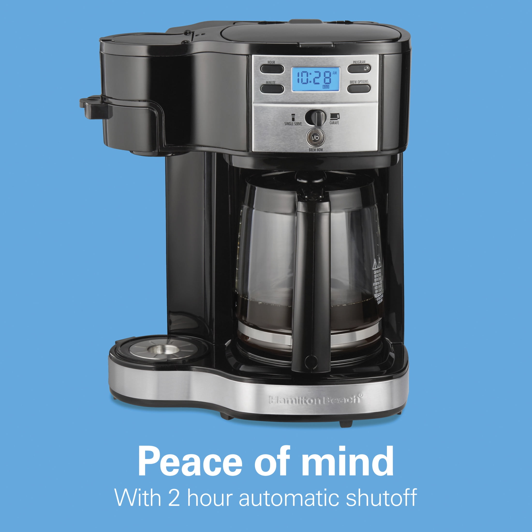 HOT 2-Way Programmable Coffee Maker, Single Serve Coffee Maker & 12-C