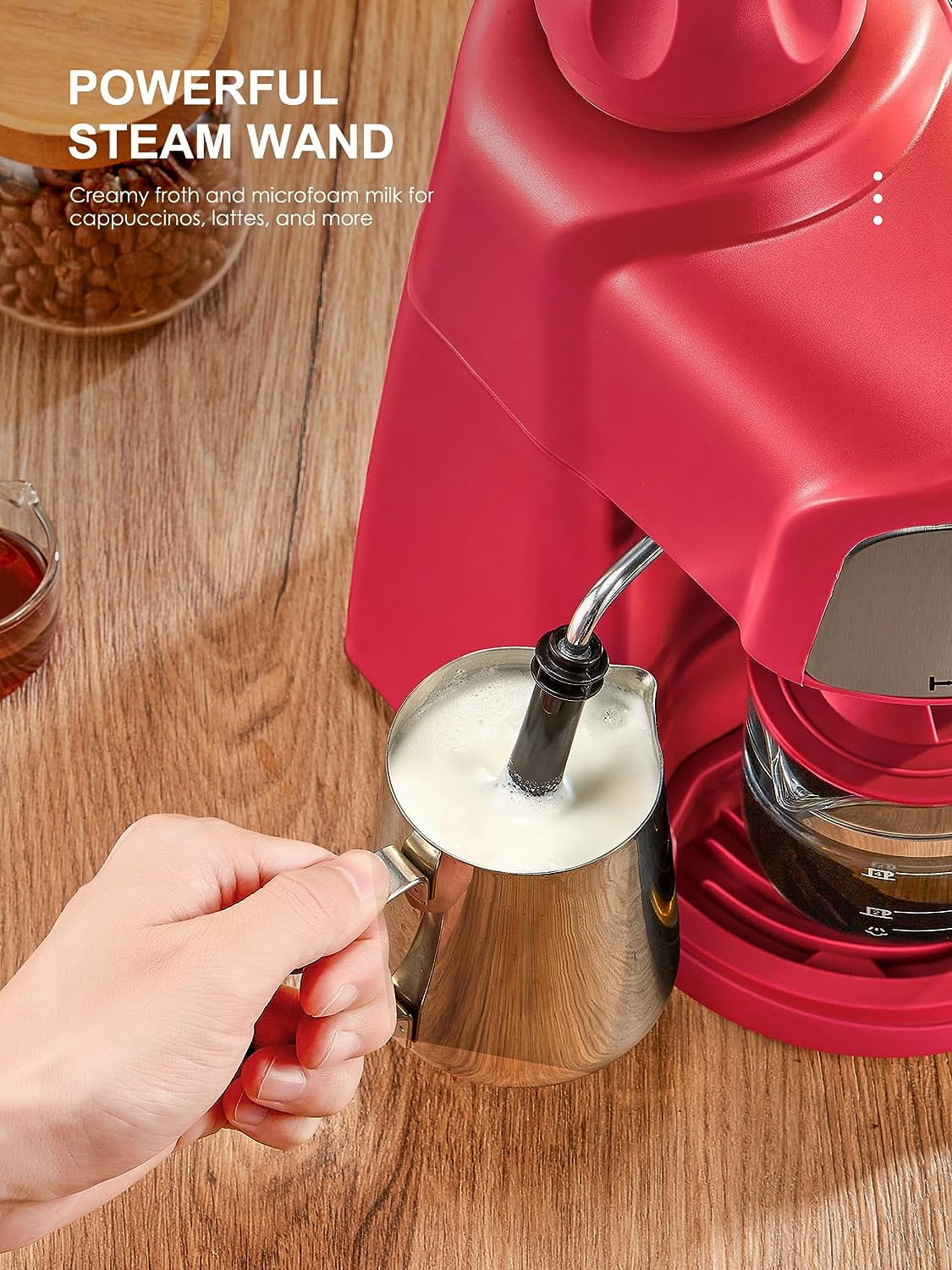 Espresso Machine, 3.5Bar Espresso and Cappuccino Machine with Preheating Functio