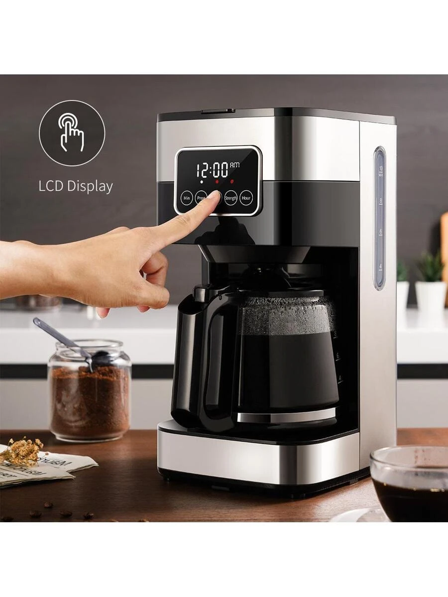 Coffee Maker, Programmable Drip Coffee Machine 10-Cup With Touch-Screen, Pause