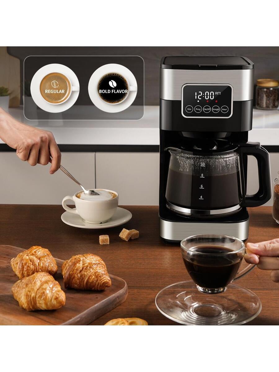 Coffee Maker, Programmable Drip Coffee Machine 10-Cup With Touch-Screen, Pause