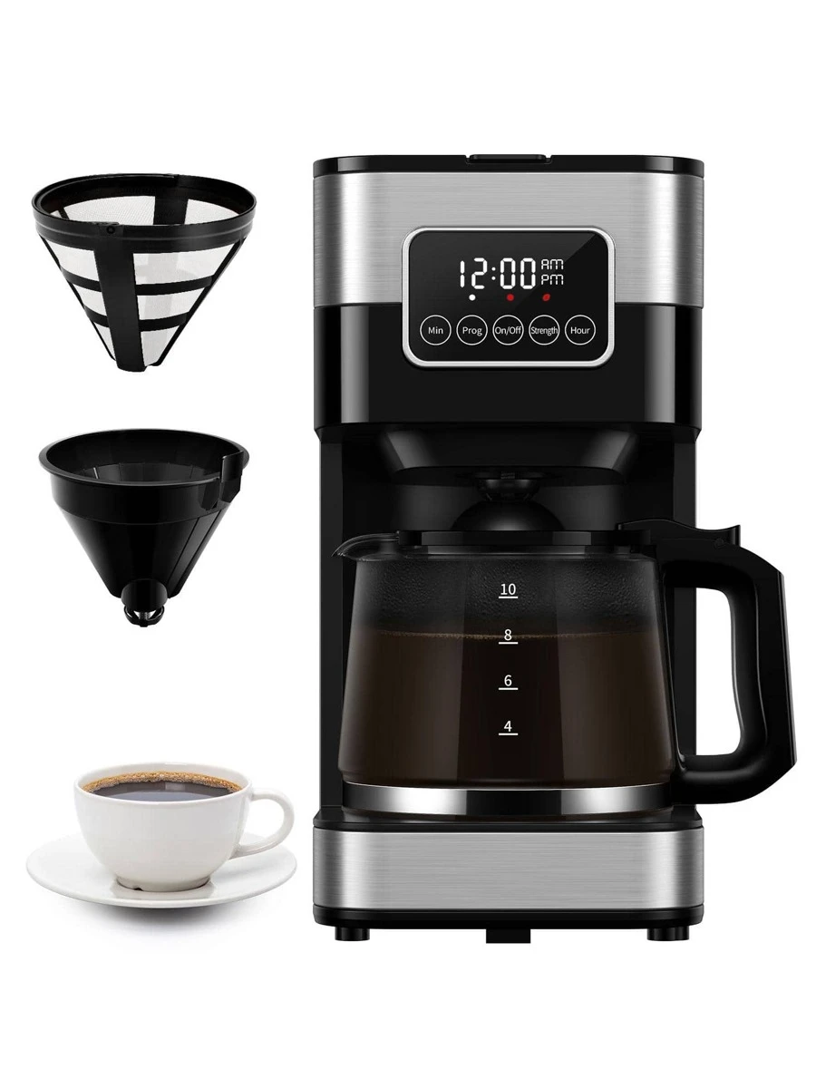Coffee Maker, Programmable Drip Coffee Machine 10-Cup With Touch-Screen, Pause