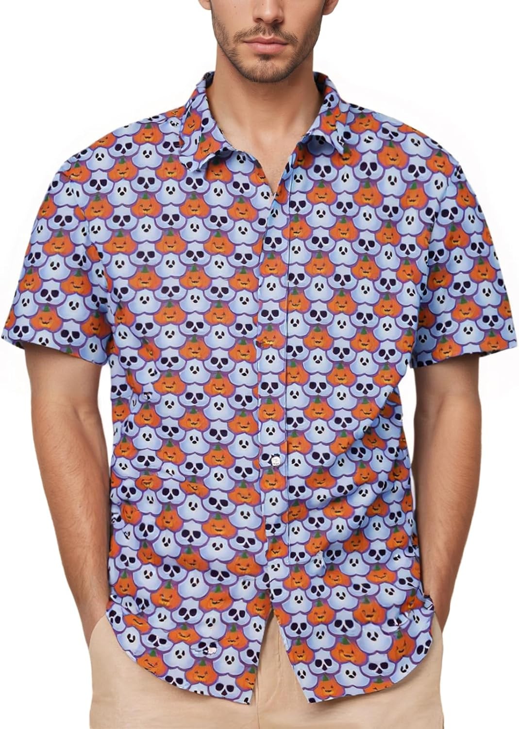 Mens Hawaiian Shirt Short Sleeve Button Down Tropical Floral Beach Summer Tops