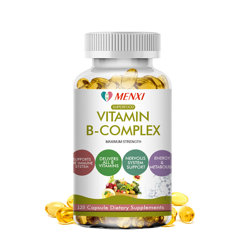 Vitamin B Complex,Vitamins B1,B2,B3,B5,B6,B8,B12,Energy, Metabolism Aid 60-240PC