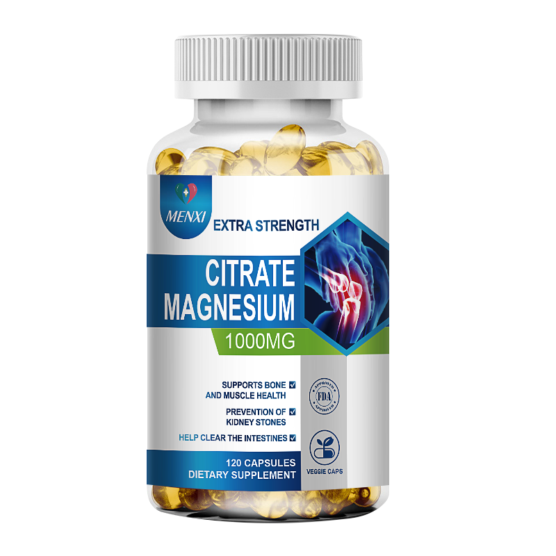 Magnesium Citrate Capsules 1000mg Per Serving – Highest Potency Capsules 120Caps
