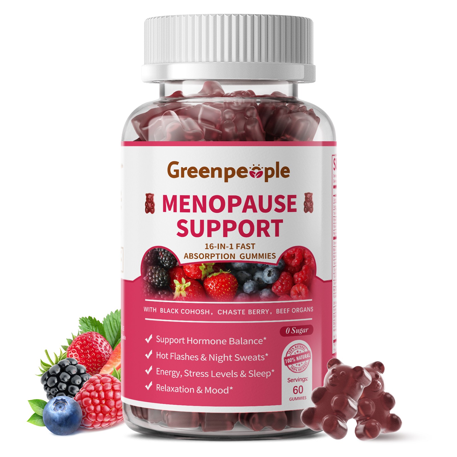 16 in 1 Menopause Support – Hormone Balance for Women 60/180 Gummies