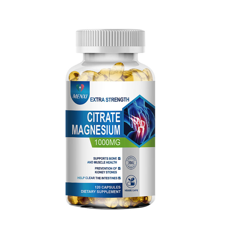 1-4 Packs Magnesium Citrate 1000 mg Capsules for Muscle Relaxation and Recovery