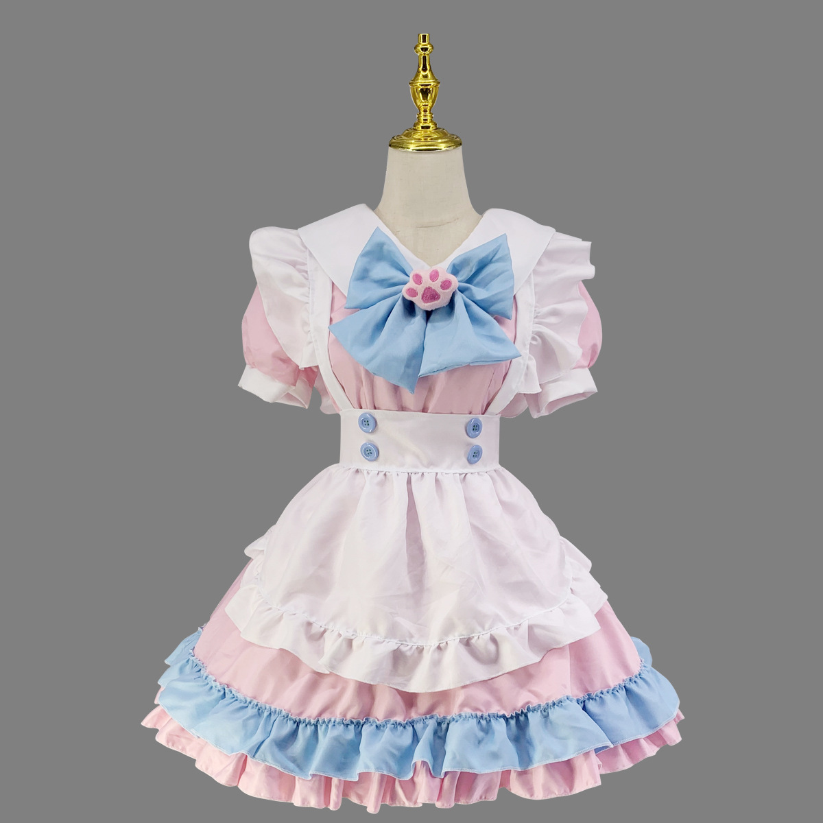 cute pink maid dress Pure and Cute Pink Maid Uniform Anime Cat Maid Outfit Lolita Dress Cos   coscrew