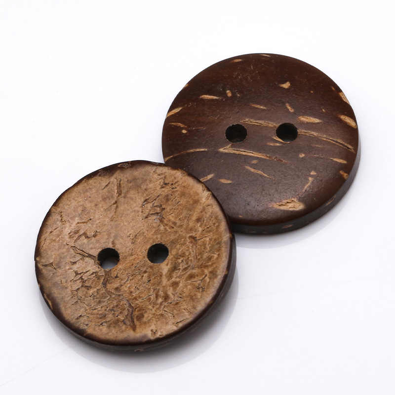 50 Coconut Shell Buttons for Two-Eye and Four-Eye Buttoned Clothes. Handmade Diy