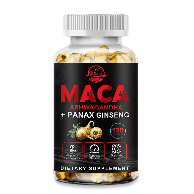 Maca Root 12000mg, Ashwagandha,Panax Ginseng Extract Male Enhancing 120 Capsules
