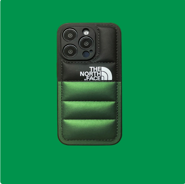 Color blocked down jacket For iphone 17 16 15 14 13 12 11 Pro Max phone case