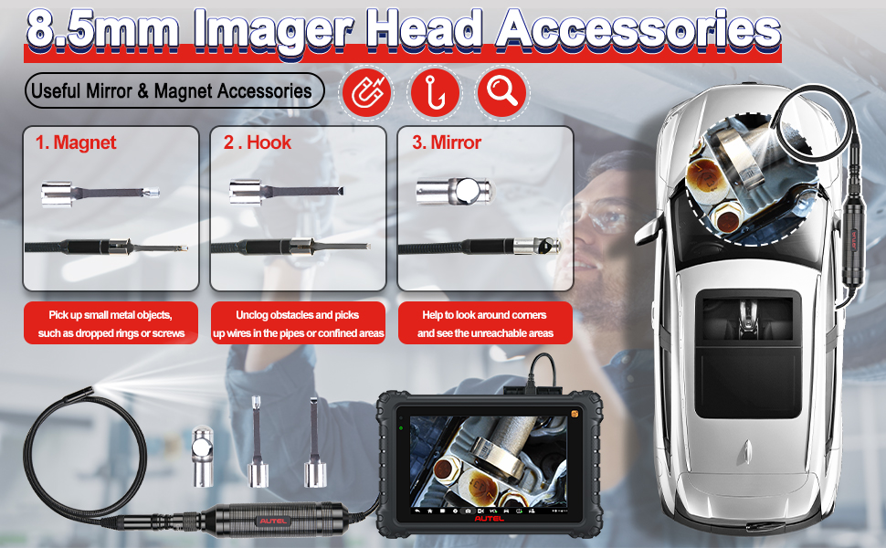 autel maxivideo mv108 borescope inspection camera mv108s mv105s mv105 imager head
