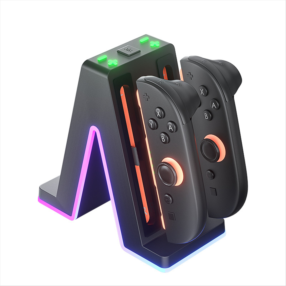 4-Pack Charging Dock for Switch 2 Controllers with RGB Light