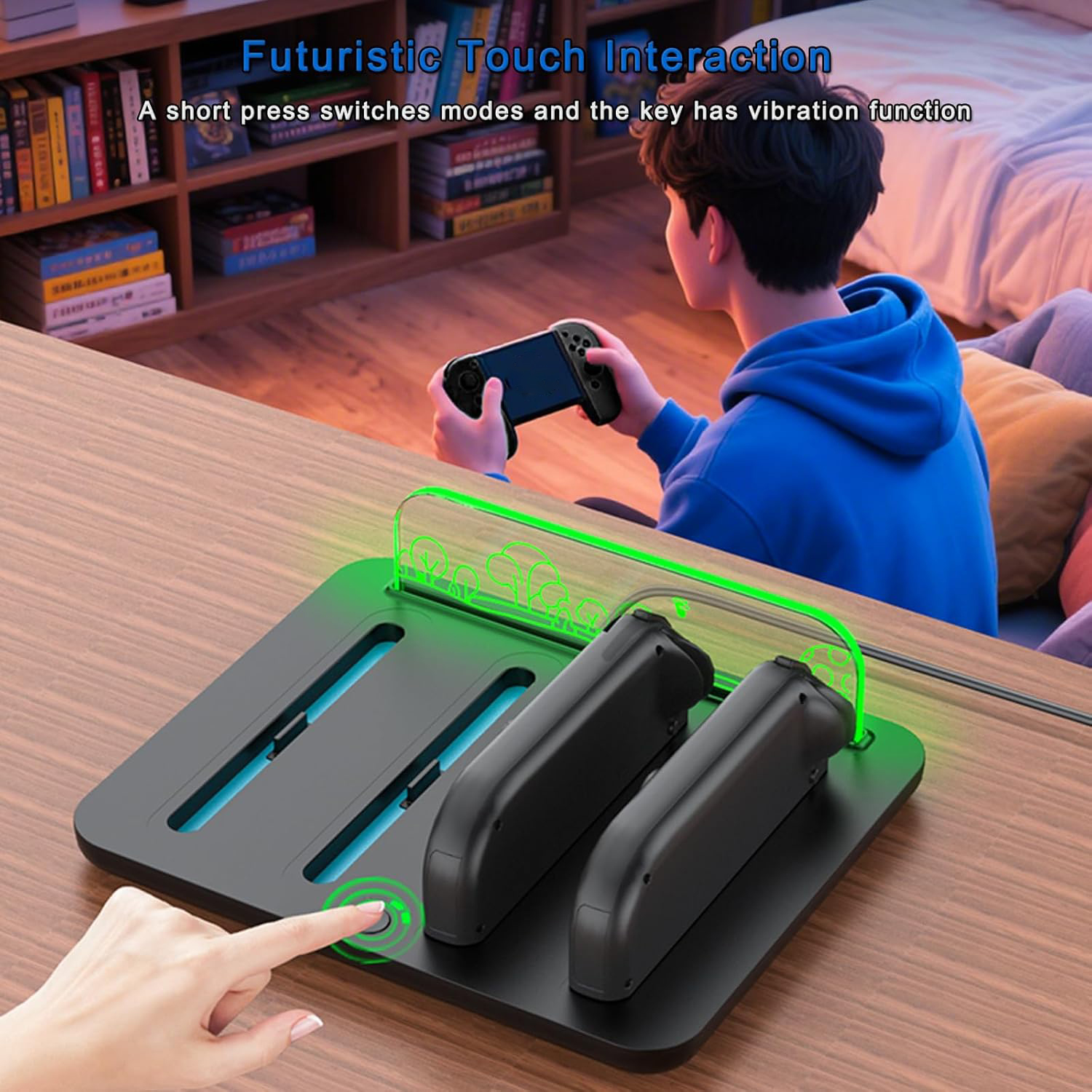4-in-1 Charging Dock for Switch 2, with LED Indicator, RGB Light, Charging Cable
