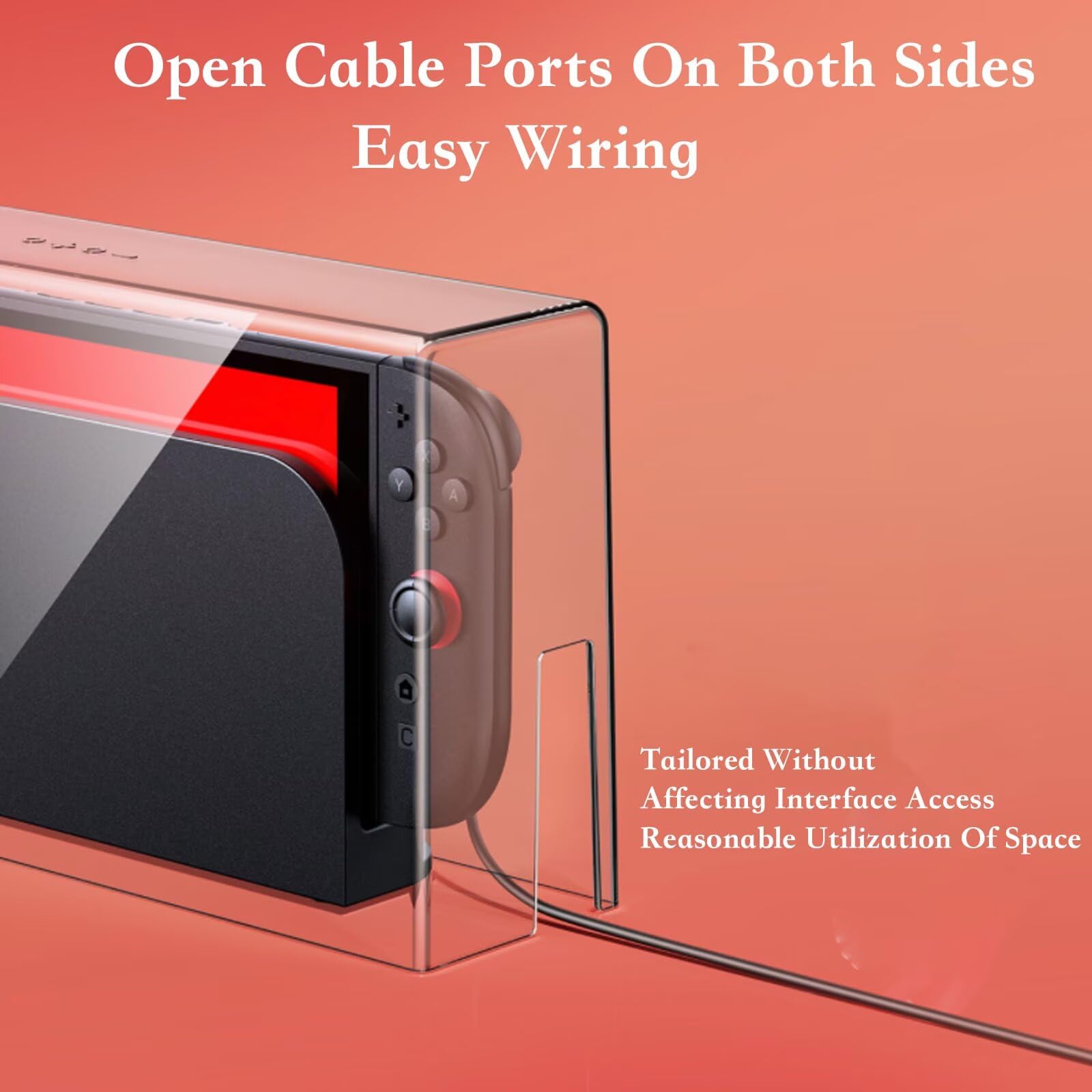 Acrylic Dust Cover for Switch 2 Protective Shell Transparent Lid Display Case