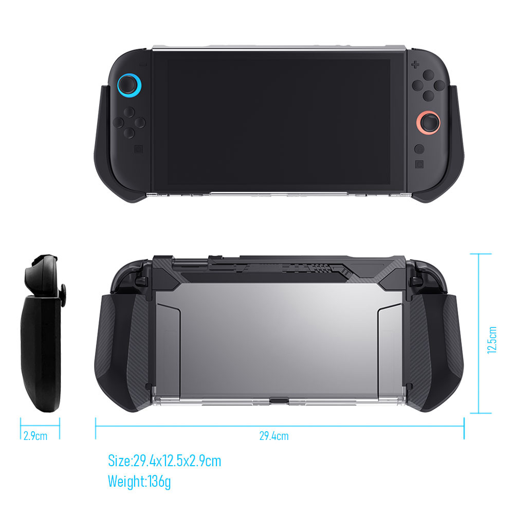 TPU PC Hybrid Transparent Protective Case for Switch 2 Console