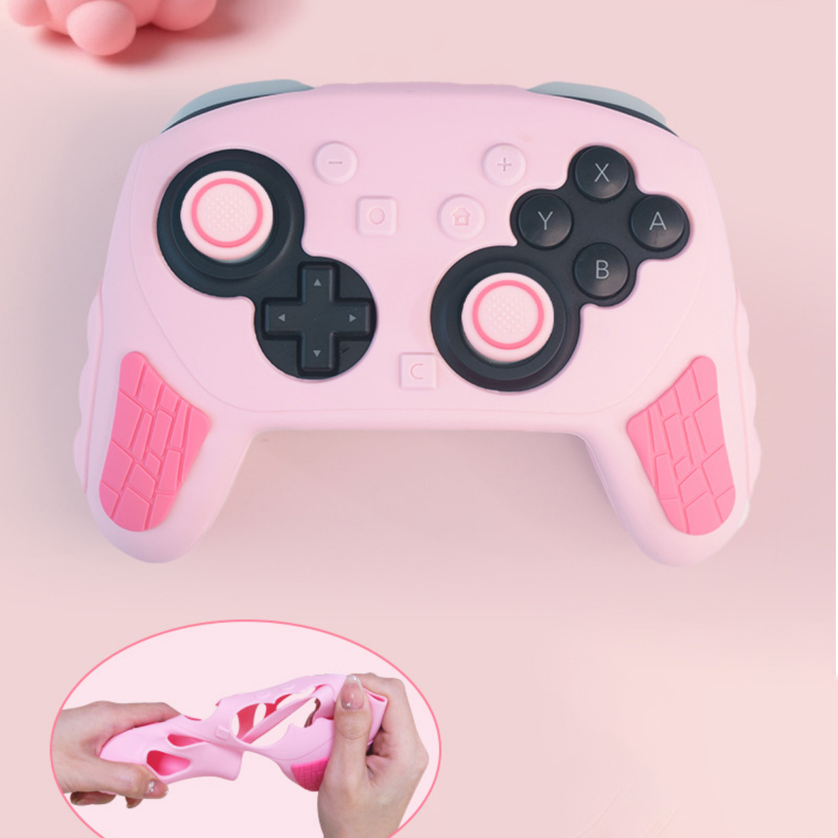 Silicone Protective Case for Switch 2 Controller with Joystick Caps and Stickers