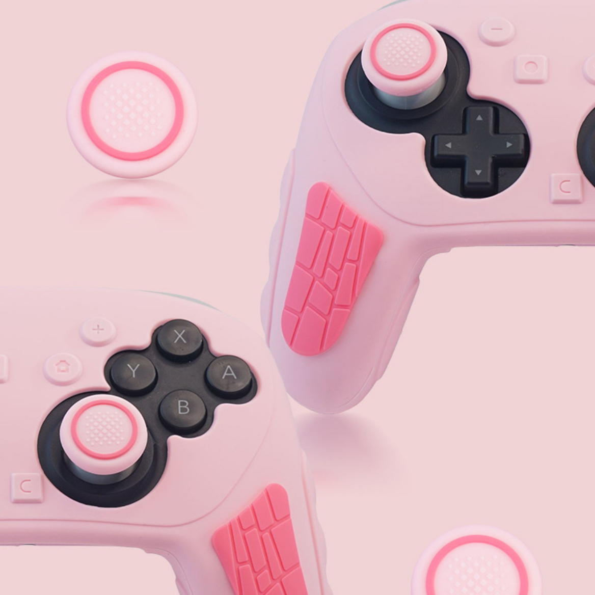 Silicone Protective Case for Switch 2 Controller with Joystick Caps and Stickers