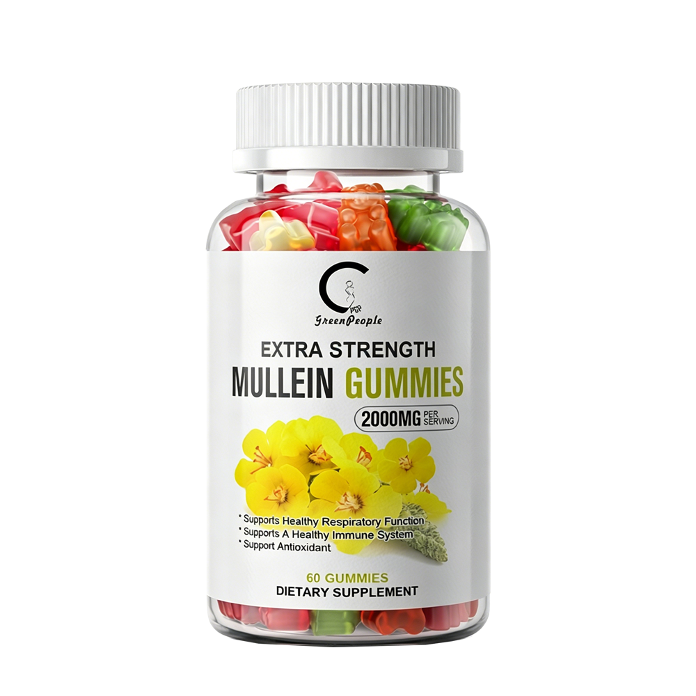 Mullein Leaf Gummies For Lung Cleanse Detox Natural Mullein Herbal Supplement
