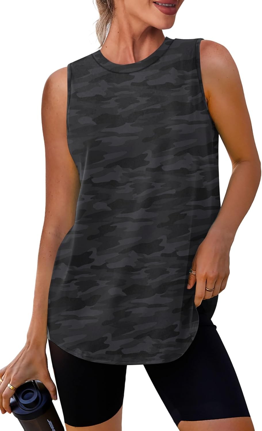 Womens Workout Tank Tops Lightweight Sleeveless Loose Fit Athletic Running Shirt