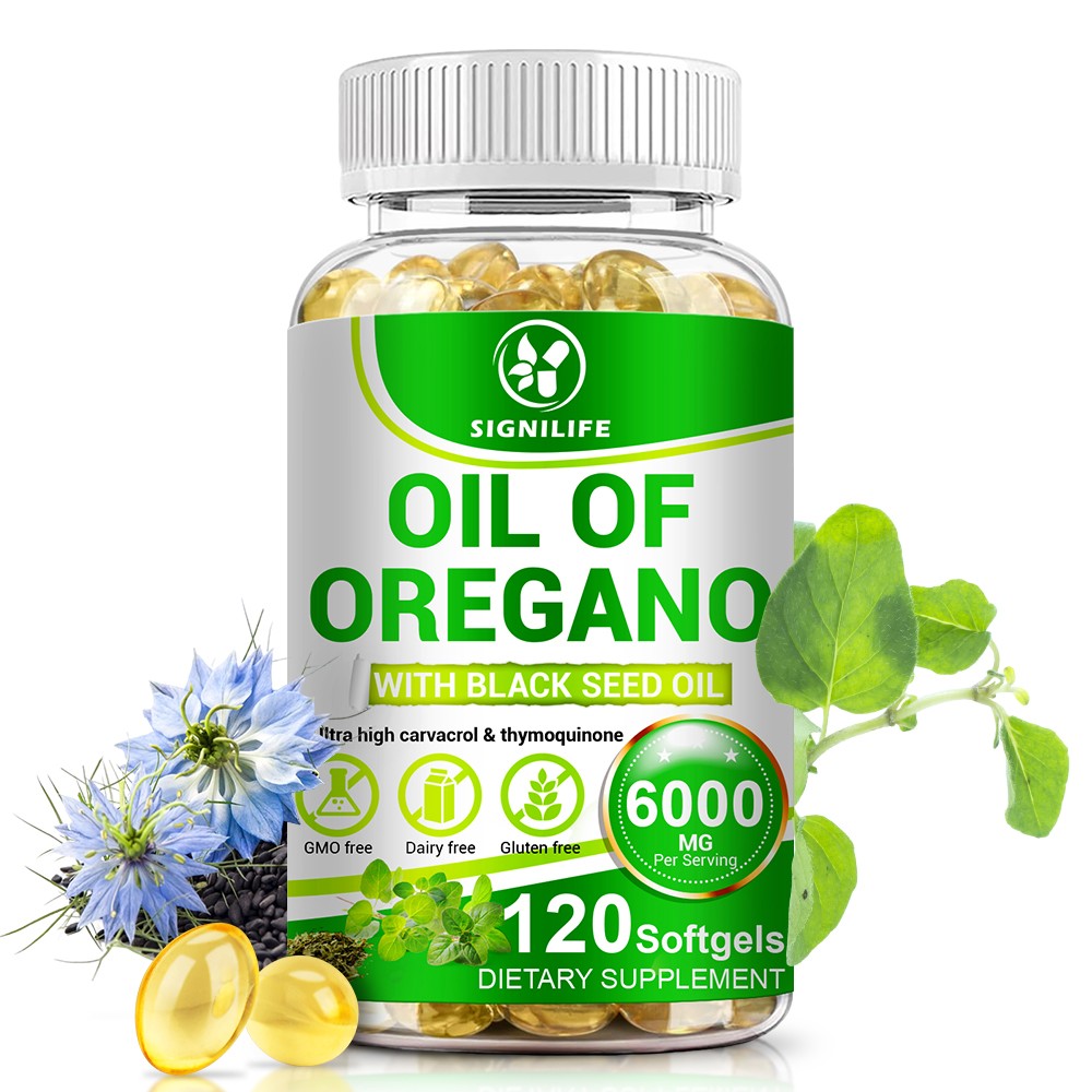 Oregano Oil 6000mg Softgels Capsules Caps Pills Contains Carvacrol Immue Support