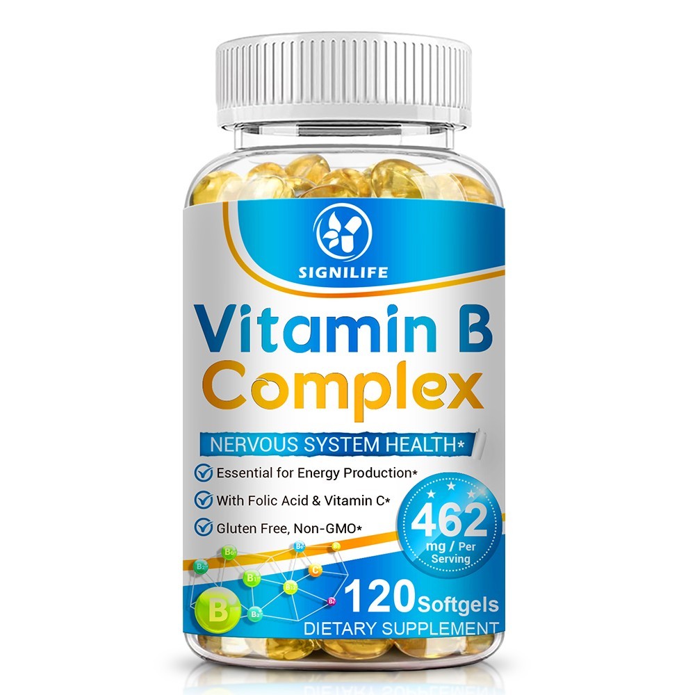 Vitamin B Complex Capsules B1 B2B3 B5 B6 B7 B9 B12 Folic Acid & Biotin Energy