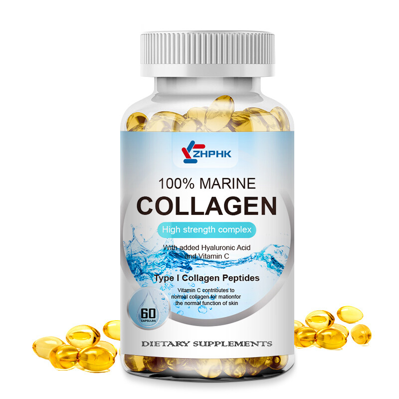 Marine Collagen Capsules With Hyaluronic Aid,Skin Hair Nails Support ,Anti Aging
