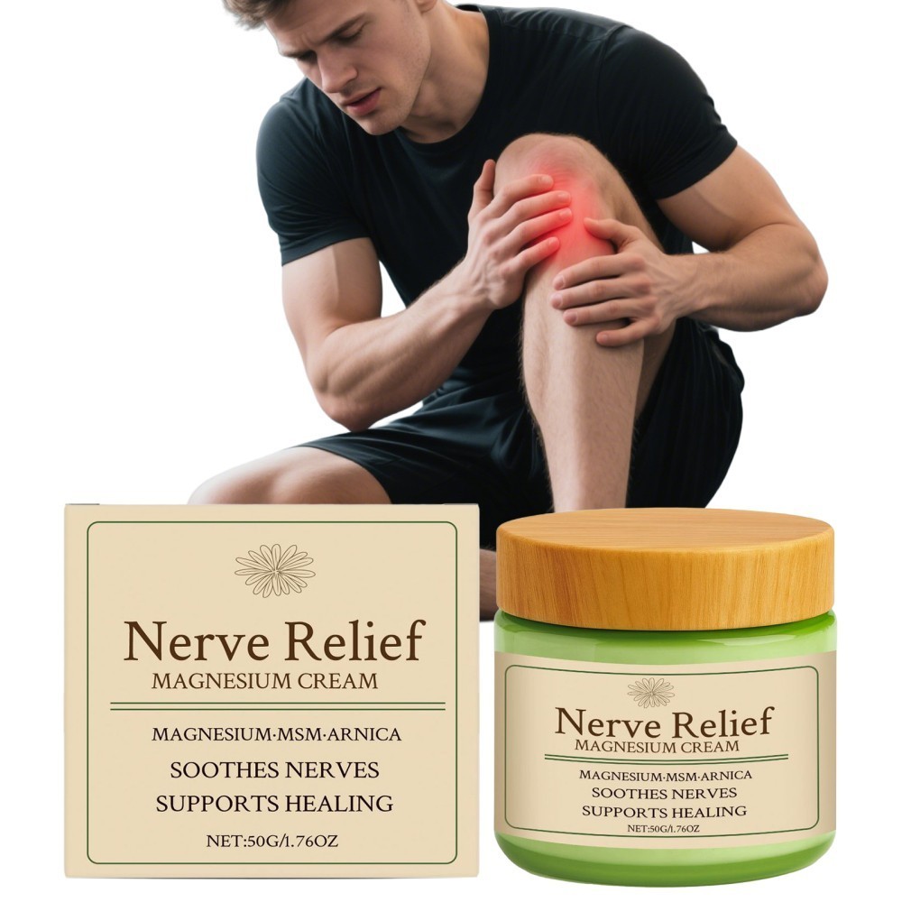 Nerve Relief Magnesium Cream With MSM &Arnica,Soothes Nerves &Non-Greasy