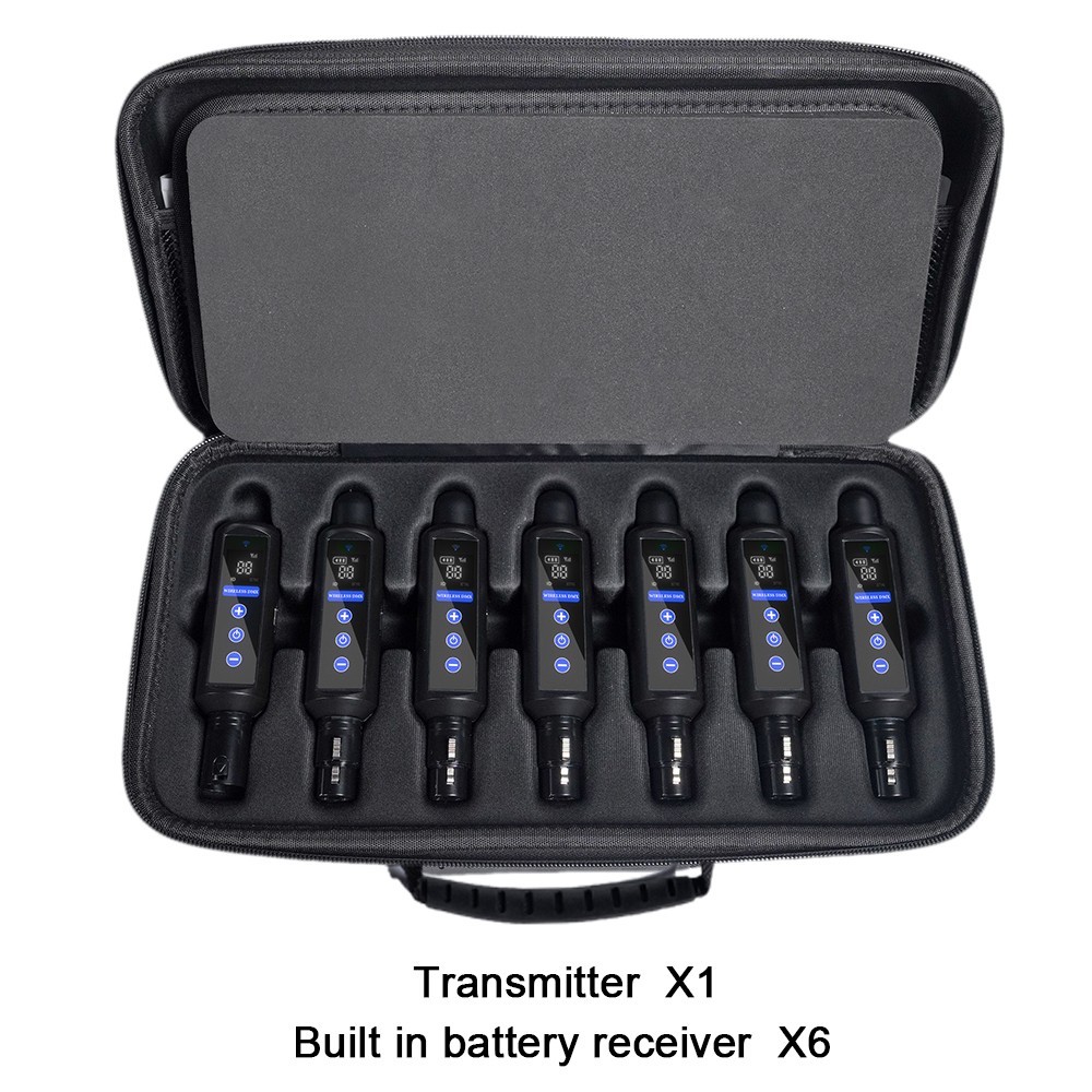 SHEHDS DMX512 Wireless Transmitter Rechargeable Receivers Long-Range Stage Light