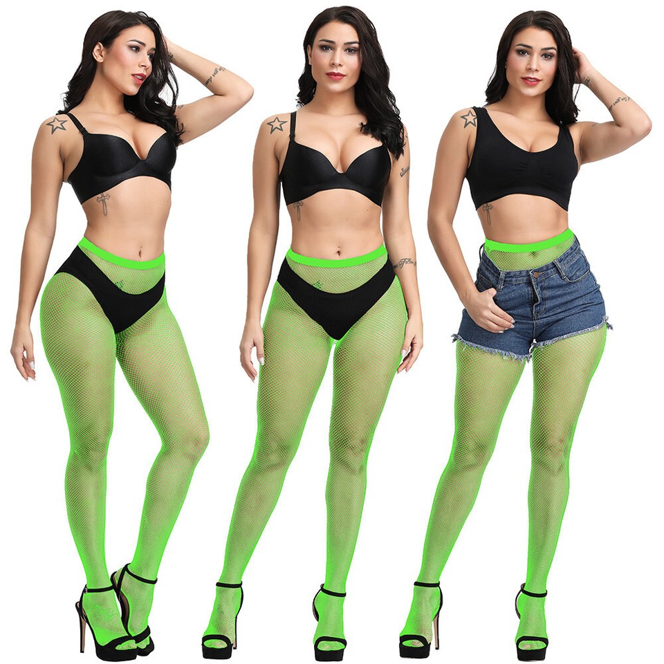 3Pcs Sexy Fishnet Pantyhose Tights Women Net Stockings High Waist Sheer Lingerie