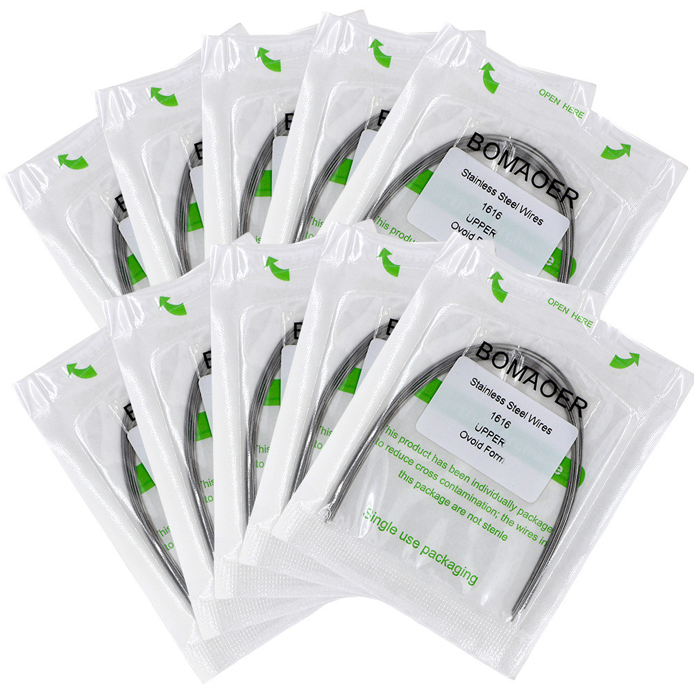 Dental Orthodontic Stainless Steel Rectangular Arch Wire Assorted Sizes 5-100bag