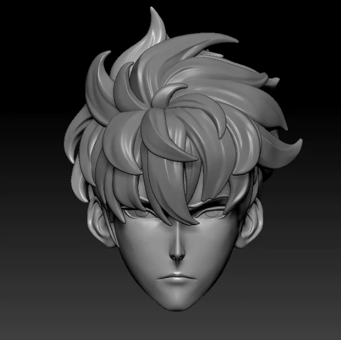 Unpainted 1/12 Sung Jin-Woo Male Head Carving For 6″ Romankey VTOYS SHF Figure