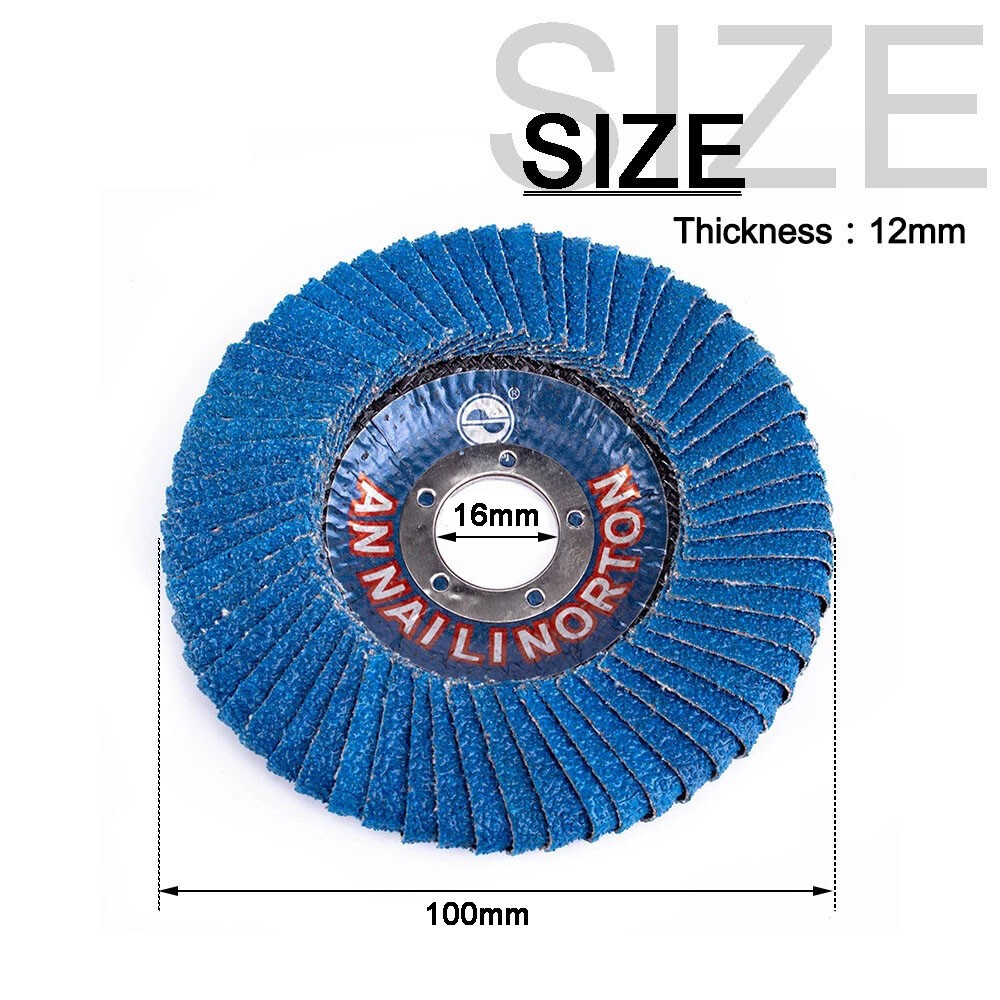 U-Shaped Flap Disc 4/4.5/5 Inch 60 Grit Angle Grinder Sanding Grinding Wheel
