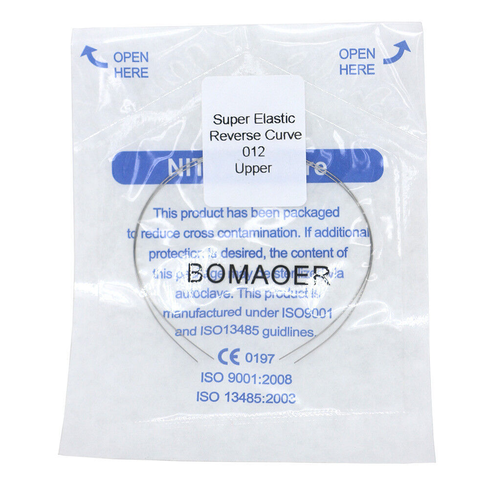 Dental Orthodontic Super Elastic NiTi Round Reverse Curve Arch Wire 5-200 Packs