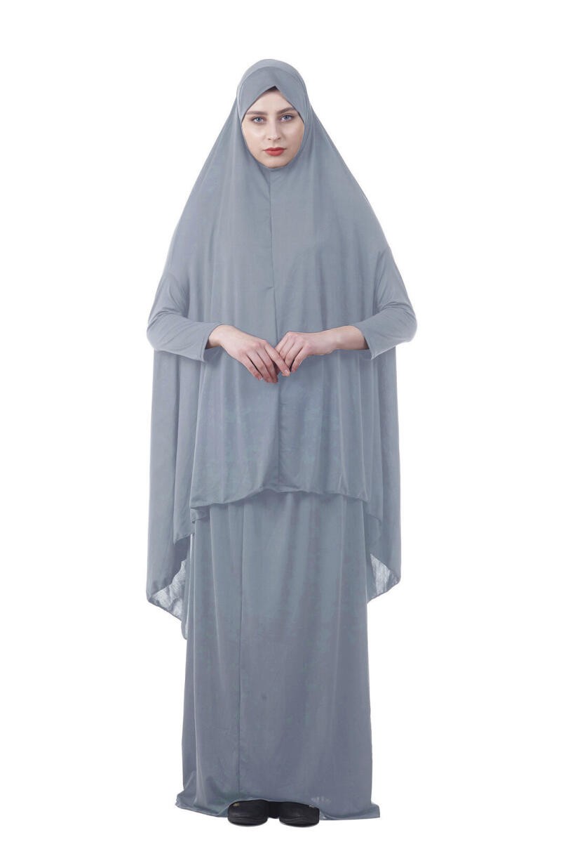 Ramadan Muslim Women Abaya Hijab Dress Prayer Robe Kaftan Prayer Overhead Arab