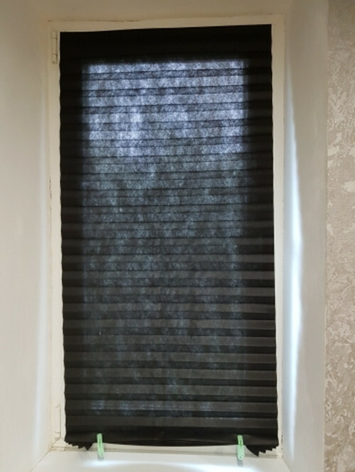 2 Pack 72in Paper Pleated Window Shades Temporary Half Blackout Blinds