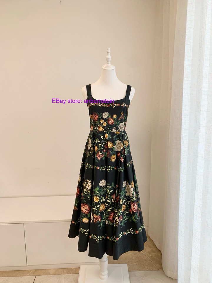 2026 New Agua cotton colorful flower suspender dress 2026 holiday leisure dress