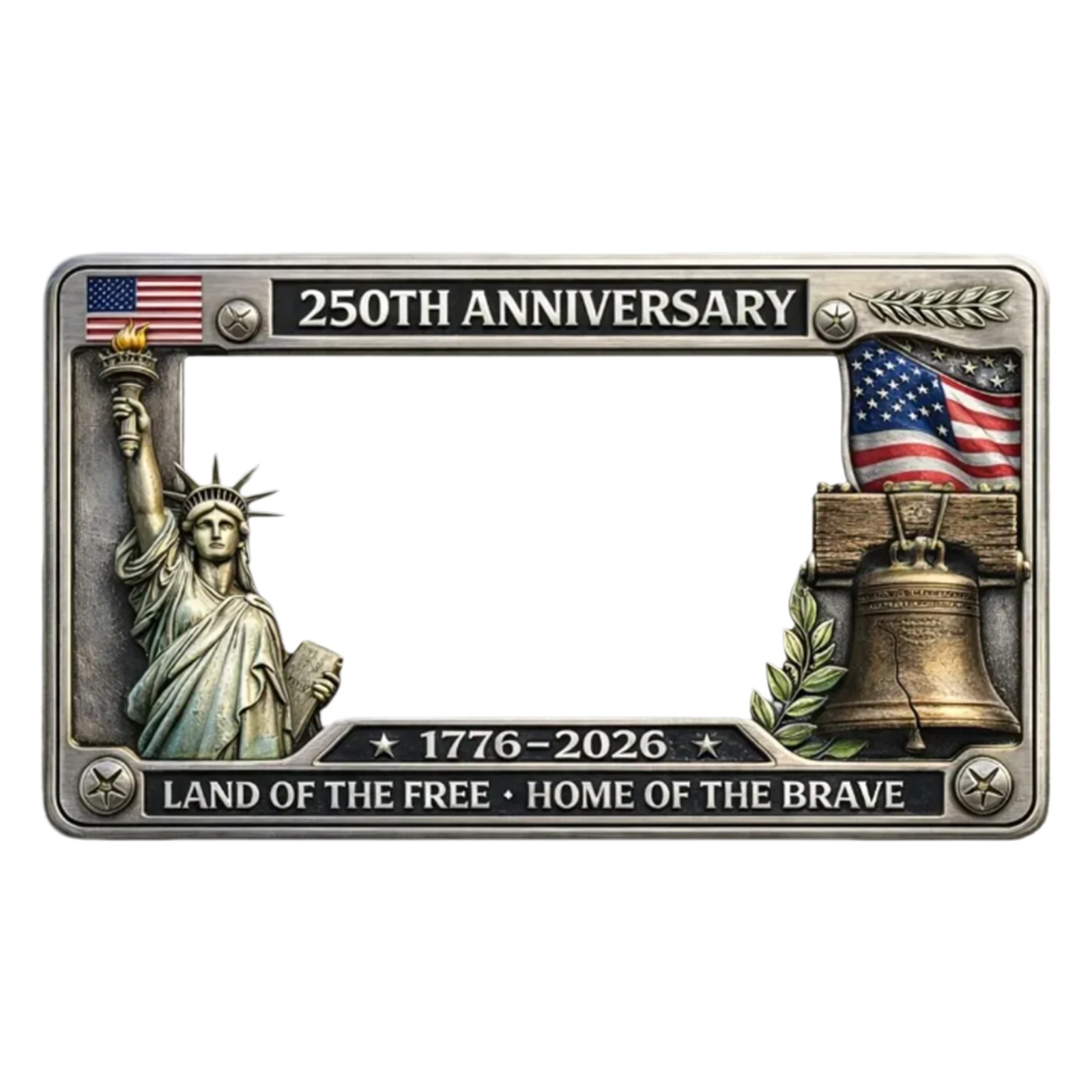 250th Anniversary Commemorative License Plate Frame, License Plate Frame