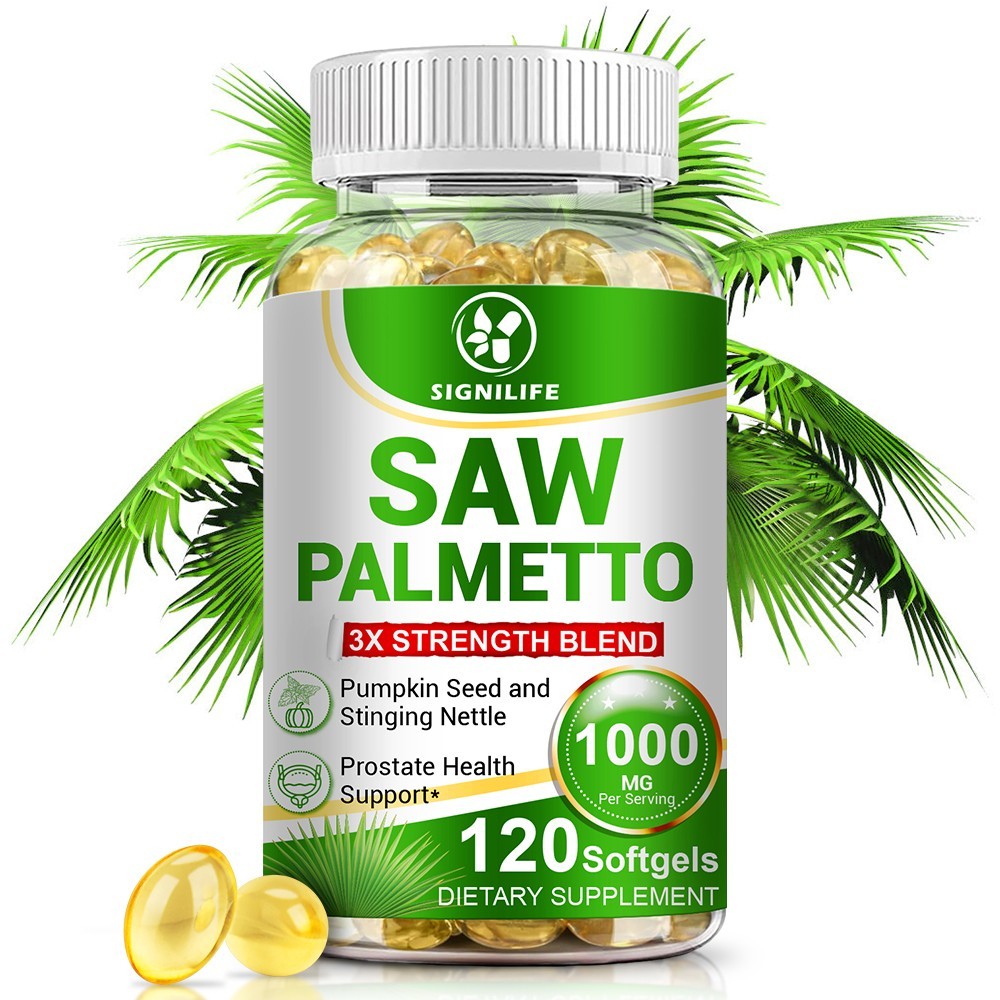 120 Softgels Saw Palmetto Extract 1000mg Prostate Supplement Urinary Men Health