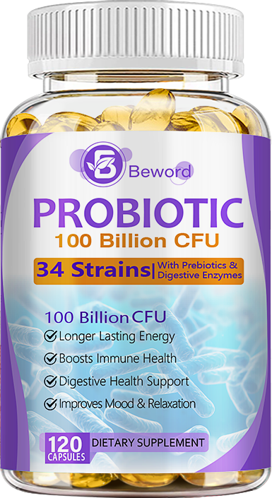 100 Billion Probiotics CFU Potency Gut Health Probiotic Supplement 1-4 Bottles