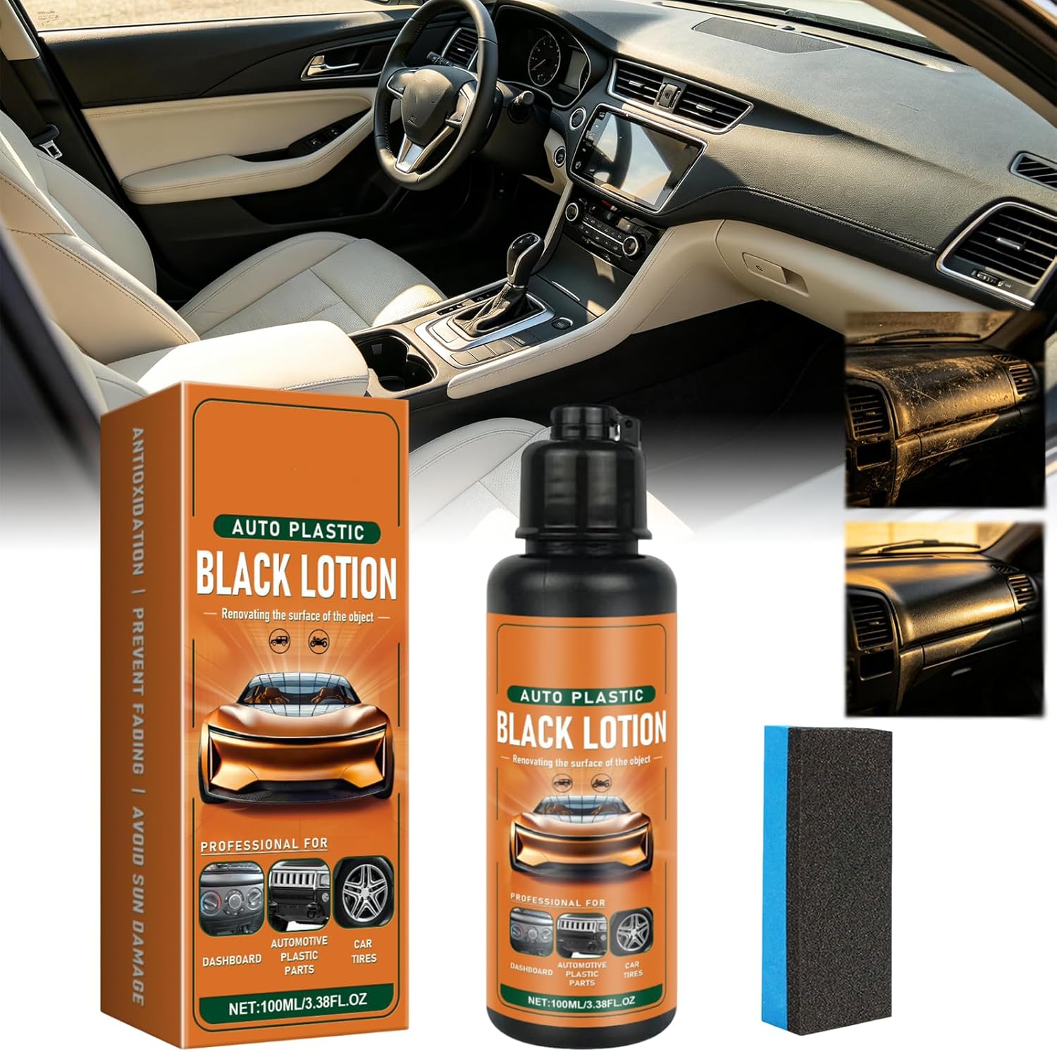 Auto Plastic Black Lotion, Black Lotion Auto Plastic, Plastic Restorer for Cars