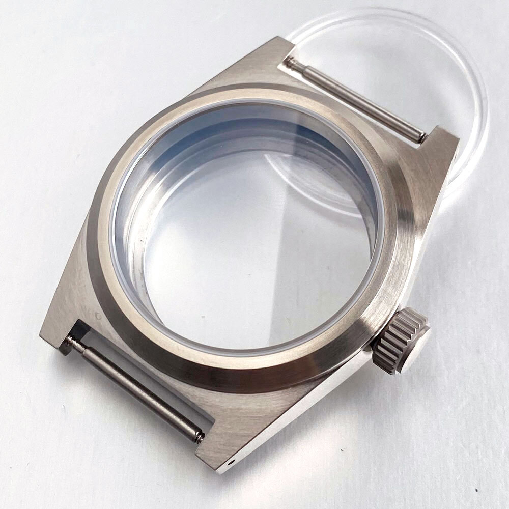 38mm Diver Watch Case AR Sapphire 200M Waterproof Fit NH35 NH36 NH34 Glass Back