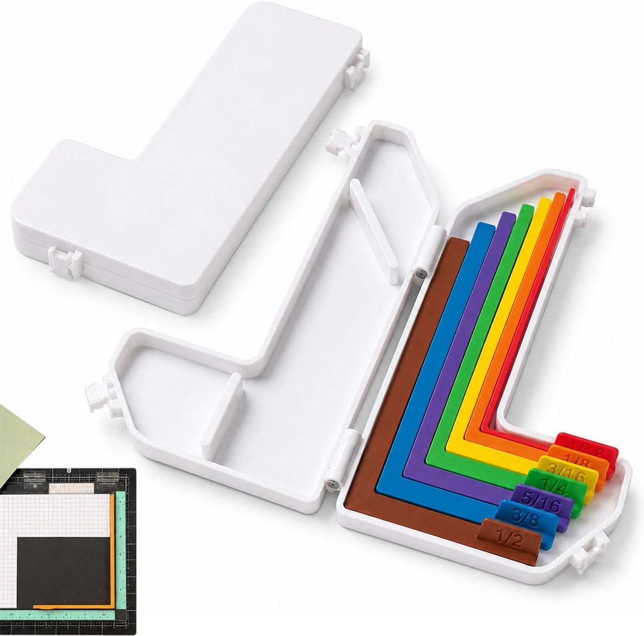 Paper Crafting Alignment Guide Set with Case, 7 PCS Precision Layering Matting
