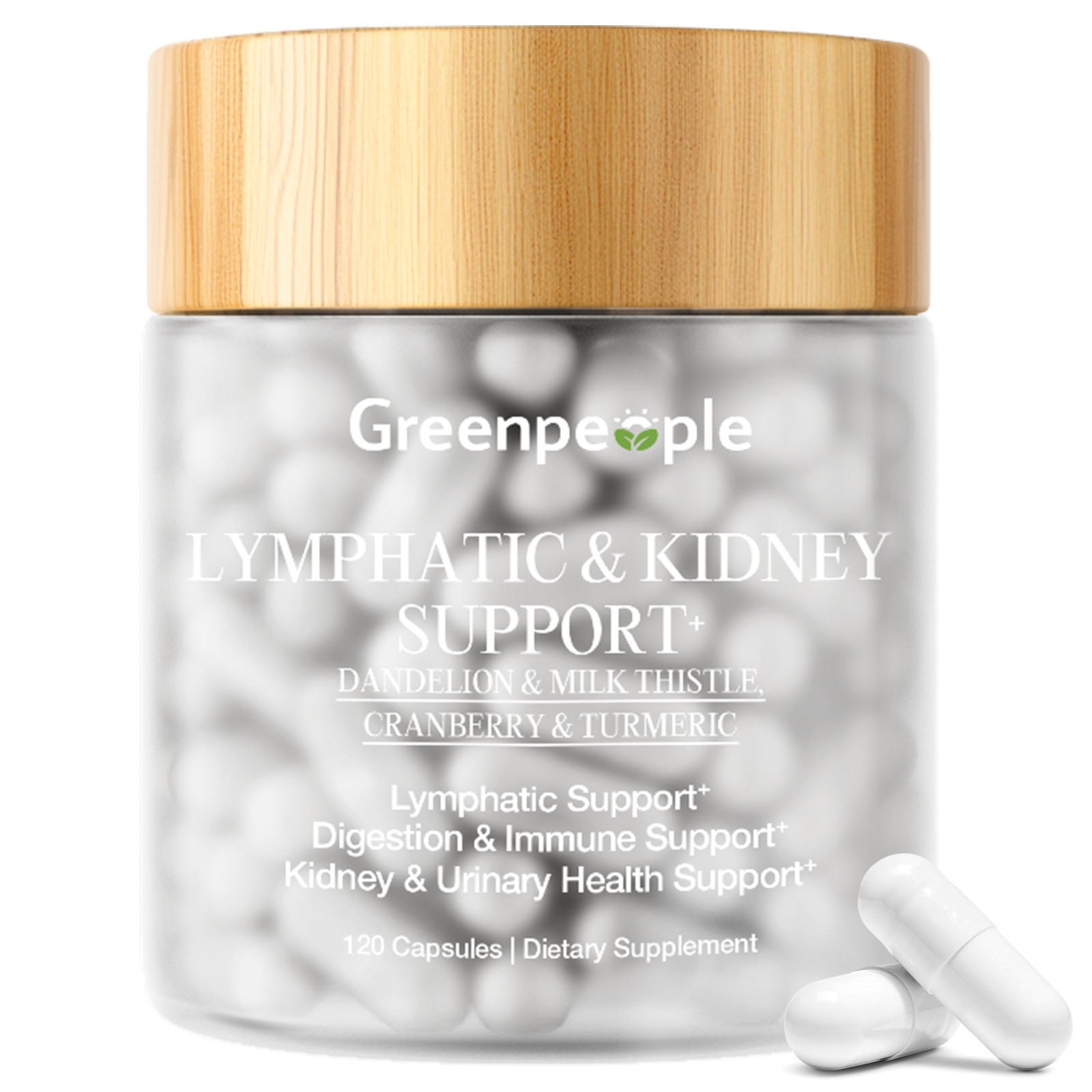 1-4x Kidney Lymphatic Drainage Capsules Cleanse Detox & Repair Milk Thistle 120c