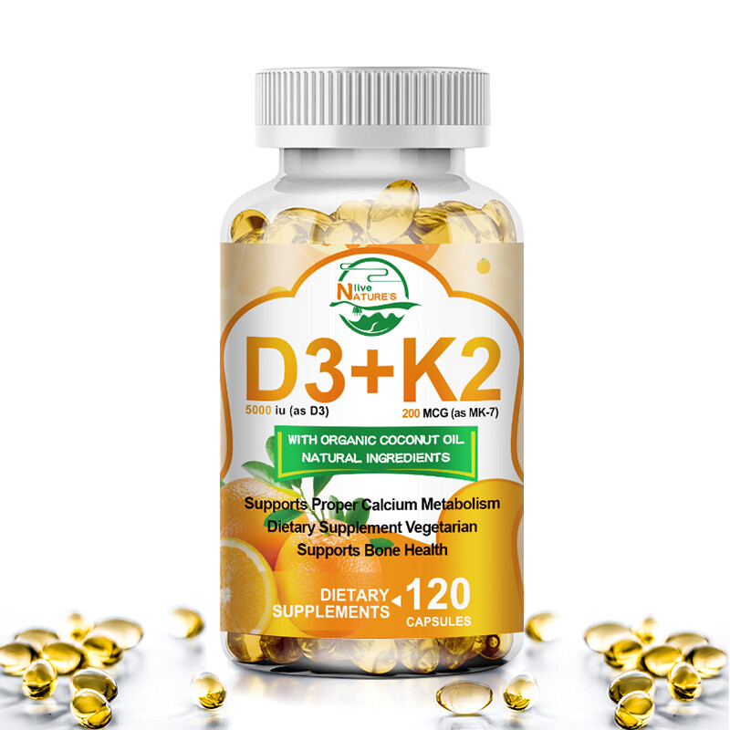 Vitamin K2 MK7 200mcg Supplement Non-GMO, Gluten Free Bones Heart Immune Support