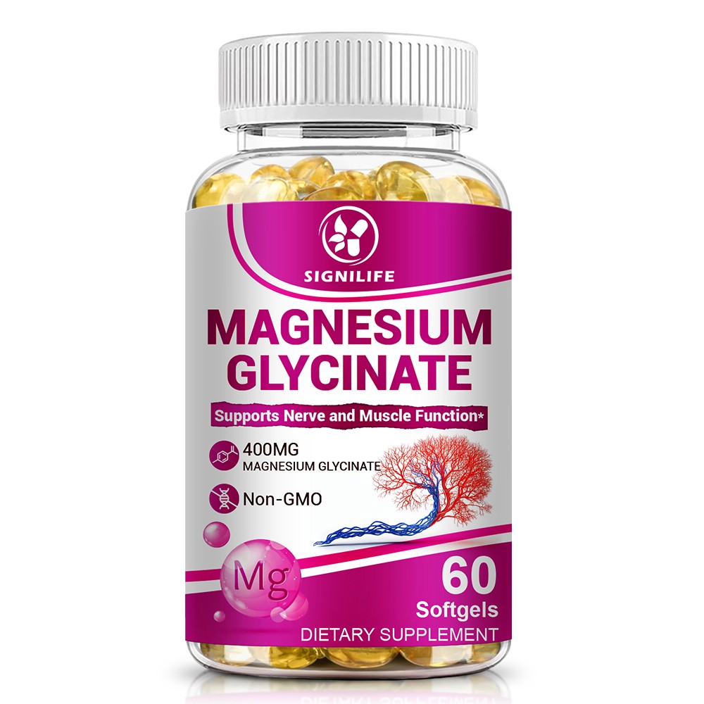 Magnesium Glycinate 400mg – 120 Capsules For Sleep, Stress Relief Support Bone