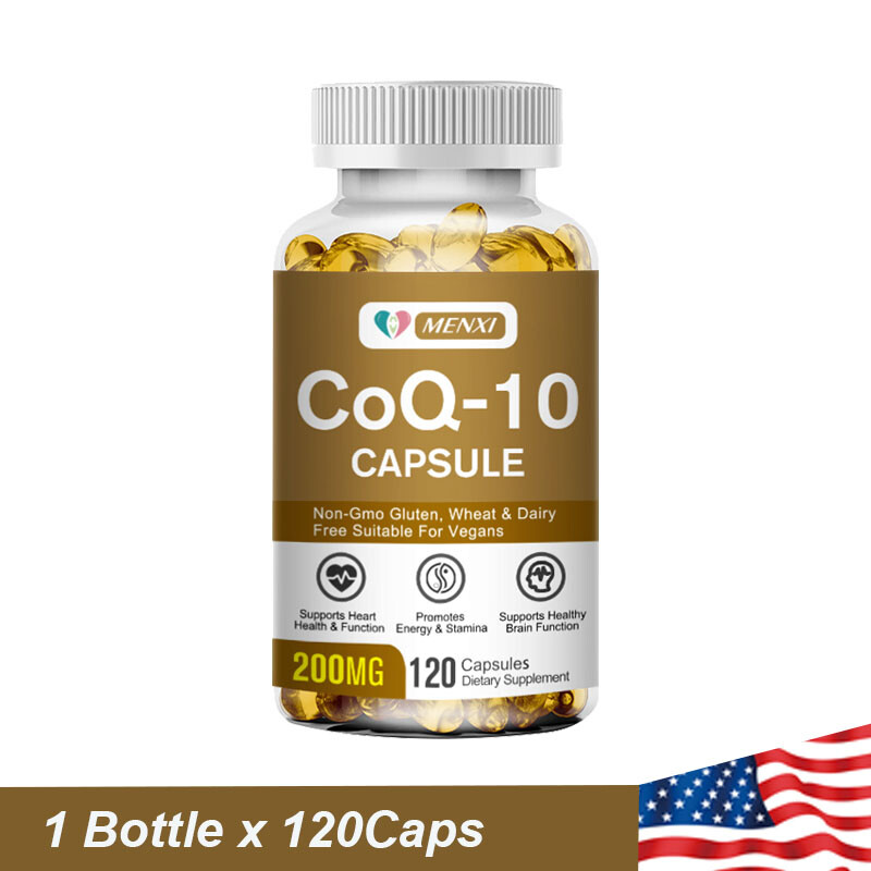 CoQ 10 CoEnzyme Q-10 200mg Support Heart Health,High Potency 120 Vegan Capsule