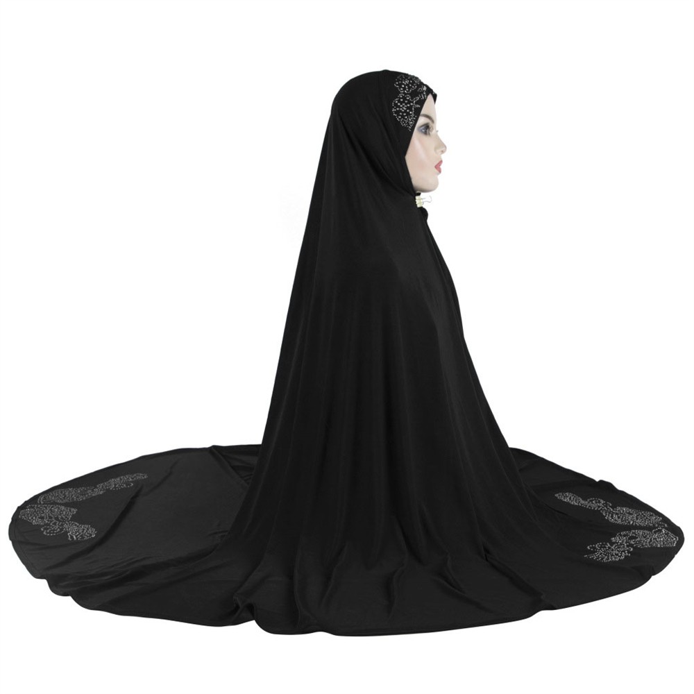 Women Hijab Muslim Large Overhead Headscarf Wrap Shawl Khimar Ramadan One Piece