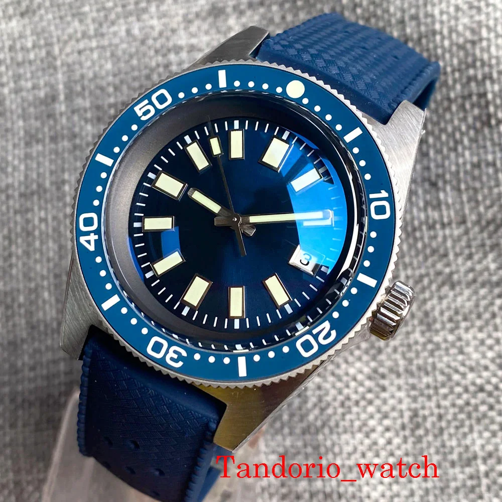 Tandorio 41mm 62MAS 30ATM Black Automatic Men Watches For Japan NH35/Miyota 8215